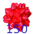 Bulk-Packung, 150 Geschenkschleifen, 120mm - Confetti