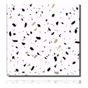Geschenkpapierrolle Terrazzo, weiß/ schwarz - 918075; Beschreibung: kleine Farbkleckse; Stichwörter: klein, zweiseitig, Muster; 