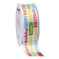 Satinband bedruckt BIRTHDAY – 40mm/ 20m