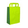 Papiertaschen: Bicolor, hellgrün-grün
