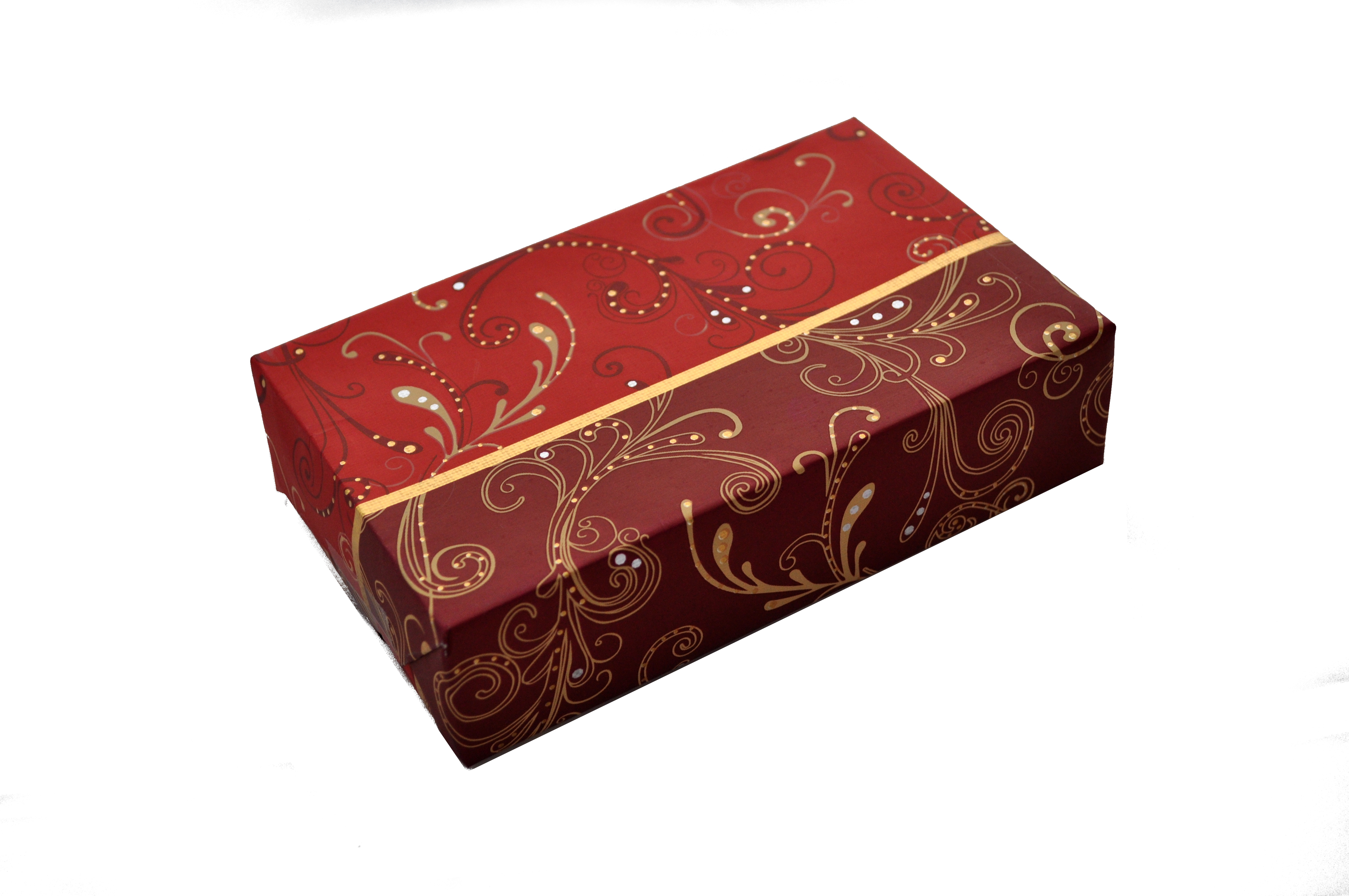 Beispiel eines in dem Geschenkpapier Clarice, rot - 919273 verpackten Geschenk