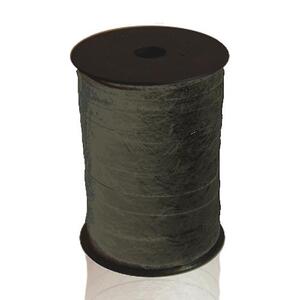 Polyband: Elixir, schwarz; Spule: 10mm/ 100m; Mindestmenge: 1 Spule; Band: metallisiert, einfarbig; Beschreibung: mit filziger Struktur