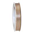 Band: Prag - einfarbiges Lurexband mit Glimmereffekt mit 2 seitlich gedruckten Streifen, Weihnachten; Material: Polyester; Ursprungsland: Deutschland; Verkaufseinheit: 1 Rolle; 