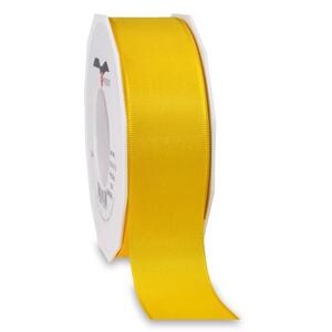 Taftband: Europa, gelb; Spule: 40mm/ 50m; Mindestmenge: 1 Spule; Band: seidigmattes, einfarbiges Taftband; Beschreibung: ohne Drahtkante, einfache Handhabung für Schleifen