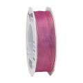 Geschenkband: Four Seasons, altrosa; Rolle: 25mm/ 25m ; Verkaufseinheit: 1 Rolle; Band: Four Seasons - einfarbiges Organzaband mit Drahtkante; Beschreibung: tranzparent schimmerndes Organzaband;