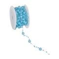 Geschenkband: round beads, türkis; Spule: 8mm/ 10m; Verkaufseinheit: 1 Spule; Band: round beads - einfarbiges Perlenband; Beschreibung: einfarbiges Perlenband; 