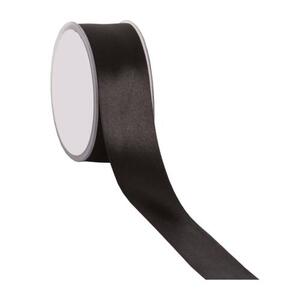 Geschenkband: double face satin, schwarz; Spule: 38mm/ 25m; Mindestmenge: 1 Spule; Band: double face satin - einfarbiges Satinband; Beschreibung: einfarbiges doppelseitiges Satinband; 