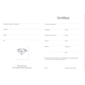 Schmuckzertifkat - Zertifikat Karte; Größe: 105 x 147mm; Motiv: Diamant; Umverpackung: 100 Stück