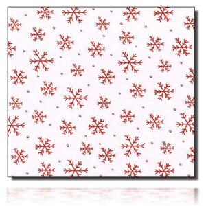 Geschenkpapierrolle Island, rot/ weiß - 36166; Beschreibung Rückseite: weiß mit roten Schneekristalle; Stichwörter: groß, zweiseitig, Weihnachten, Weihnachtsszene; 