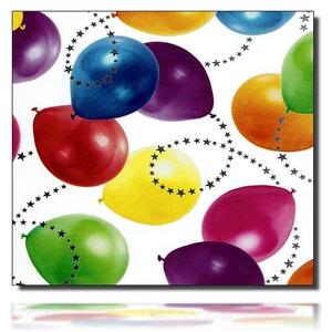 Geschenkpapierrolle Pitt - 36774; Beschreibung: farbige mittelgroße Luftballons; Stichwörter: mittelgroß, Metallic, Kindermotiv, Geburtstag; 
