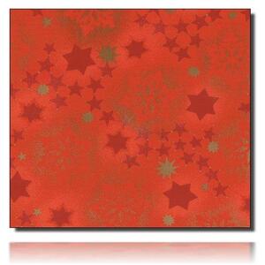 Geschenkpapierrolle Evita, rot - 914185; Beschreibung: Schneekristalle; Stichwörter: mittelgroß, Weihnachten, Sterne; 
