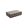 Verpackungsbeispiel vom Geschenkpapier Carl, schwarz/ anthrazit - 919080;  Stichwörter: Geschenkpapier, Geschenkverpackung, Geschenkpapierrollen, klein, zweiseitig, Muster, Streifen, Vierecke, einfarbig; 