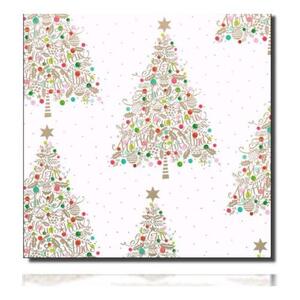 Geschenkpapierrolle Albrun, weiß - 919229; Beschreibung: große Weihnachtsbäume; Stichwörter: ; 