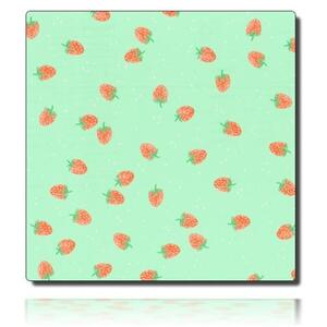 Geschenkpapierrolle Fragolina, hellgrün - 921003; Beschreibung: kleine rote Erdbeeren; Stichwörter: klein, Pflanzen; 