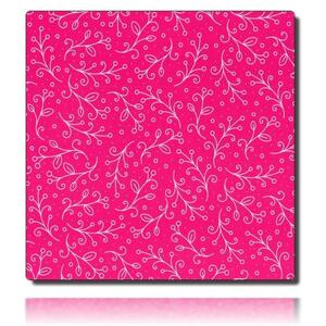 Geschenkpapierrolle Leif, pink/ weiß - 921048; Beschreibung: kleine Ornamente, weiße Planzen; Stichwörter: klein, zweiseitig, Ornamente, Pflanzen; 