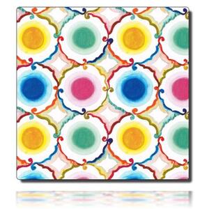 Geschenkpapierrolle Amalfi - 30707; Beschreibung: bunte Kreise mit Farbverläufen und dekorativen Umrandungen; Stichwörter: mittelgroß, Muster, Kreise, Kindermotiv; 