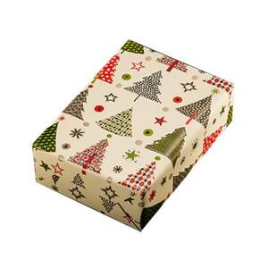 Beispiel eines in dem Weihnachtspapier Leukerbad - 49270 verpackten Geschenk