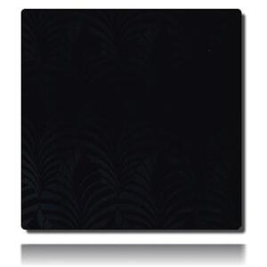 Geschenkpapierrolle Velvet, schwarz - 50163; Beschreibung: abstrakte, angeordnete Blätter; Stichwörter: mittelgroß, Blumen, Abstrakt; 