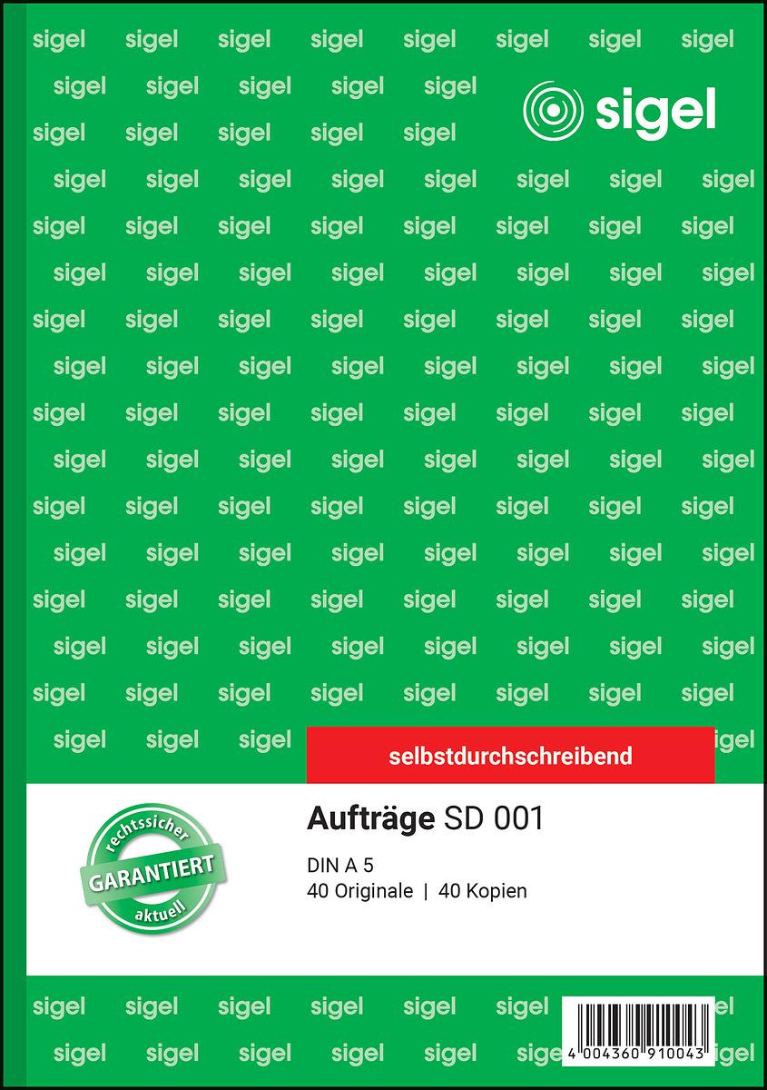 sigel Auftragsbuch A5, 2x40Bl - SD001